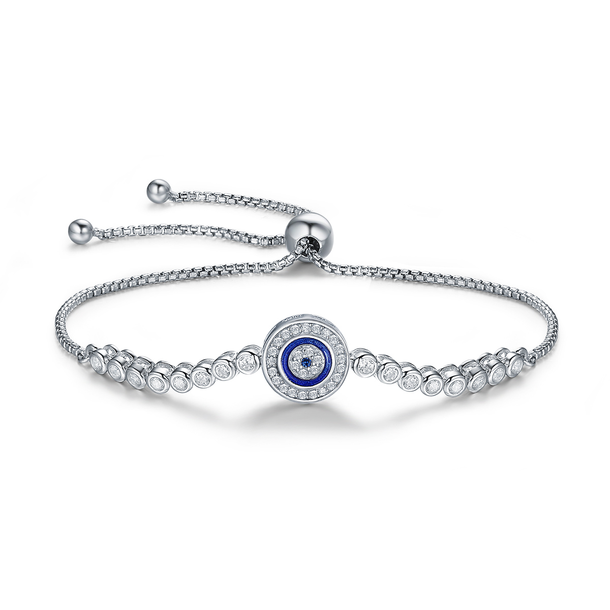 Linda\'s Jewelry Strieborný náramok Modré Oko Múdrosti Ag 925/1000 INR100