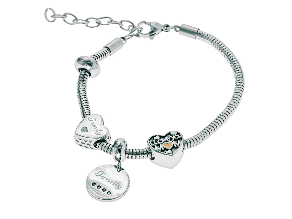 Linda\'s Jewelry Náramok Rodinná Láska chirurgická oceľ INR113