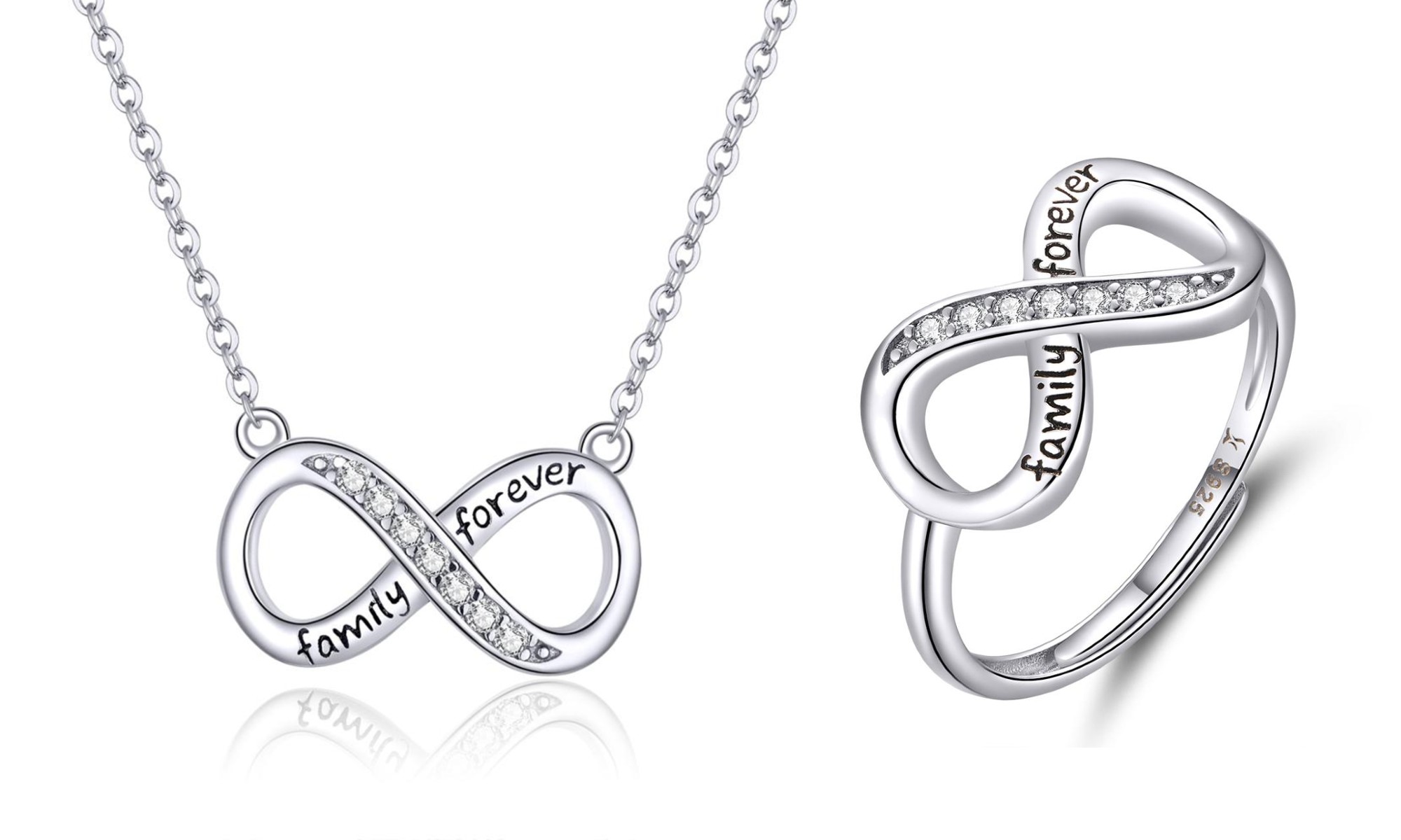 Linda\'s Jewelry Zvýhodnená sada šperkov Nekonečno Forever Family Ag 925/1000 IS018