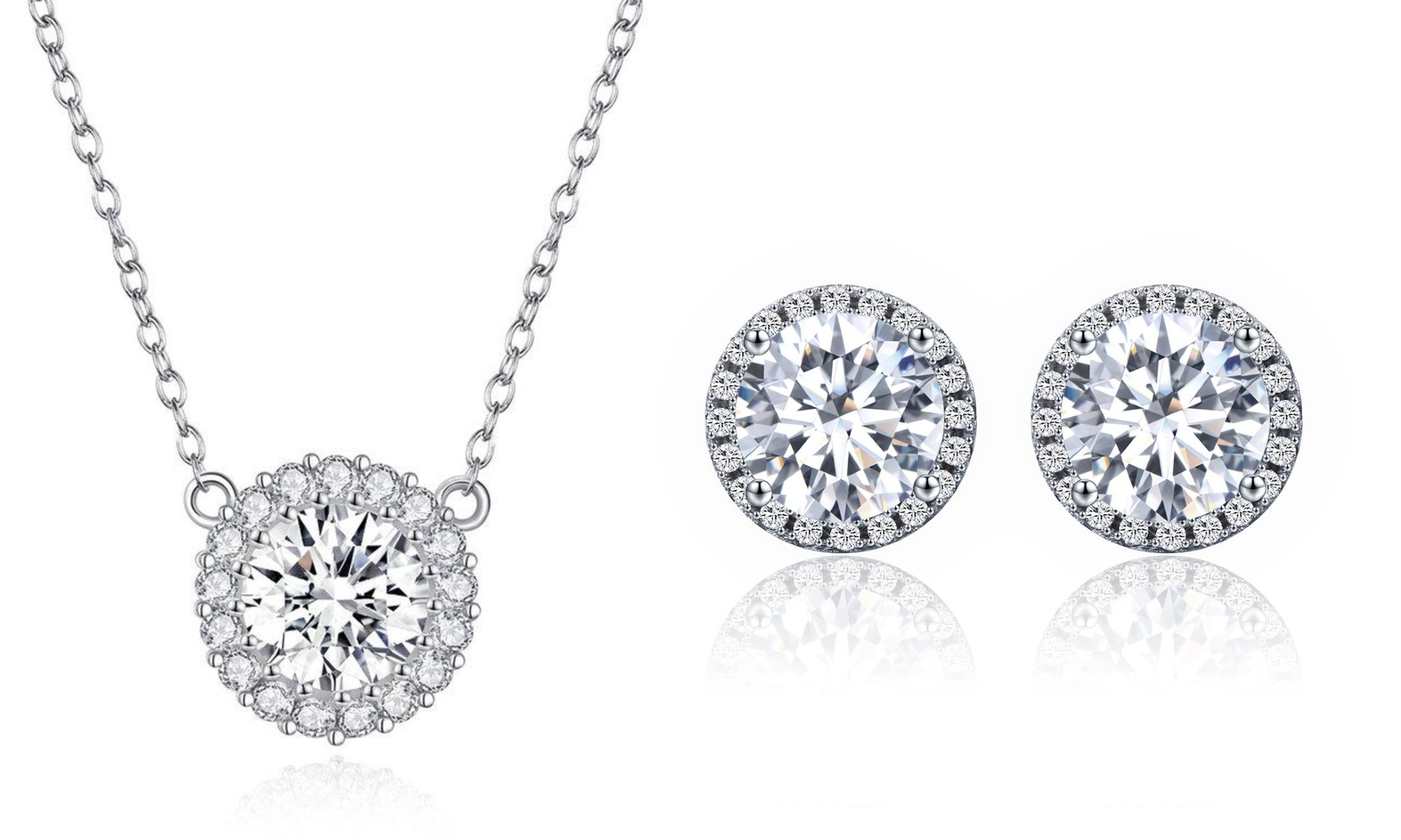 E-shop Linda's Jewelry Zvýhodnená sada šperkov sa zirkónmi Shiny Circle Ag 925/1000 IS020