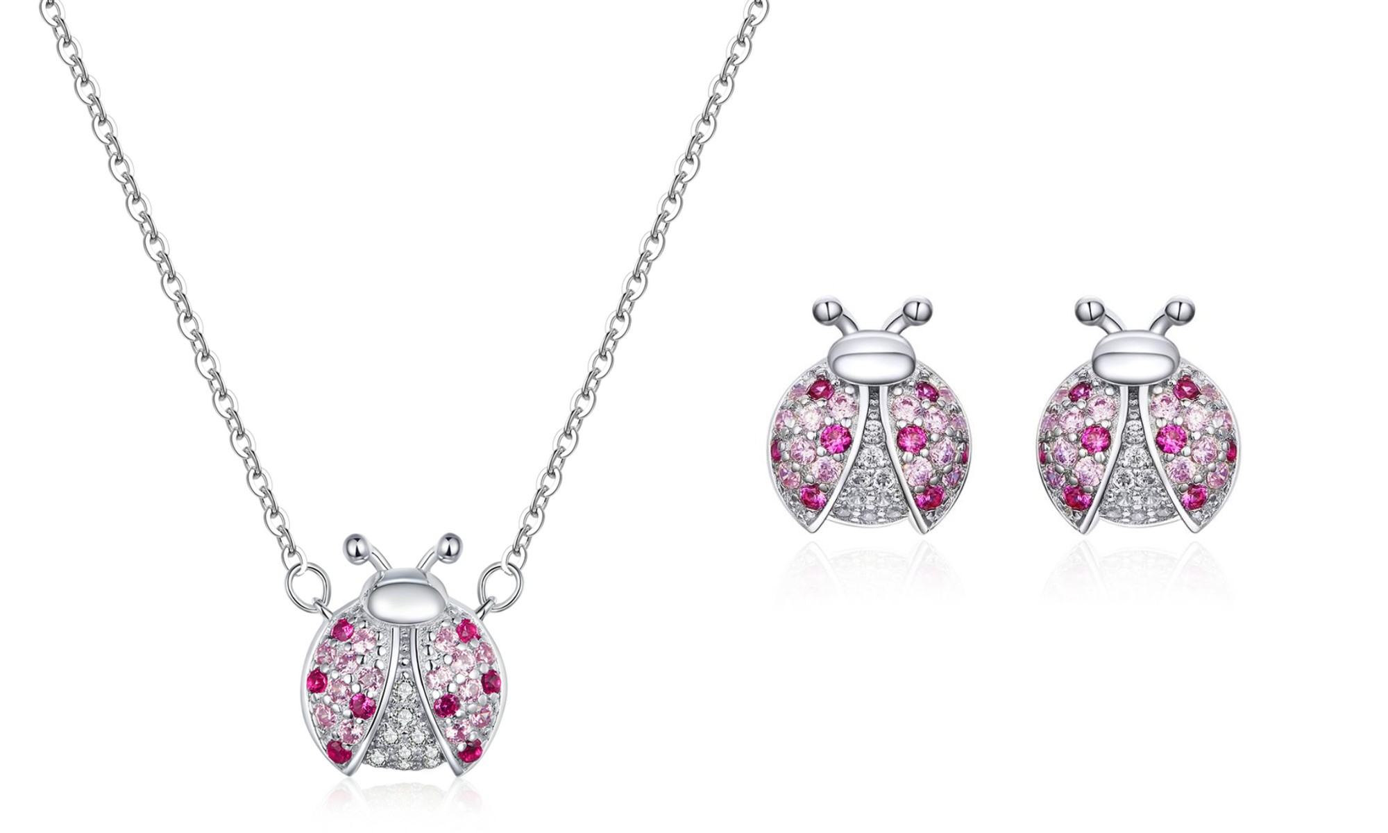 E-shop Linda's Jewelry Zvýhodnená sada šperkov sa zirkónmi Lienka Ag 925/1000 IS021