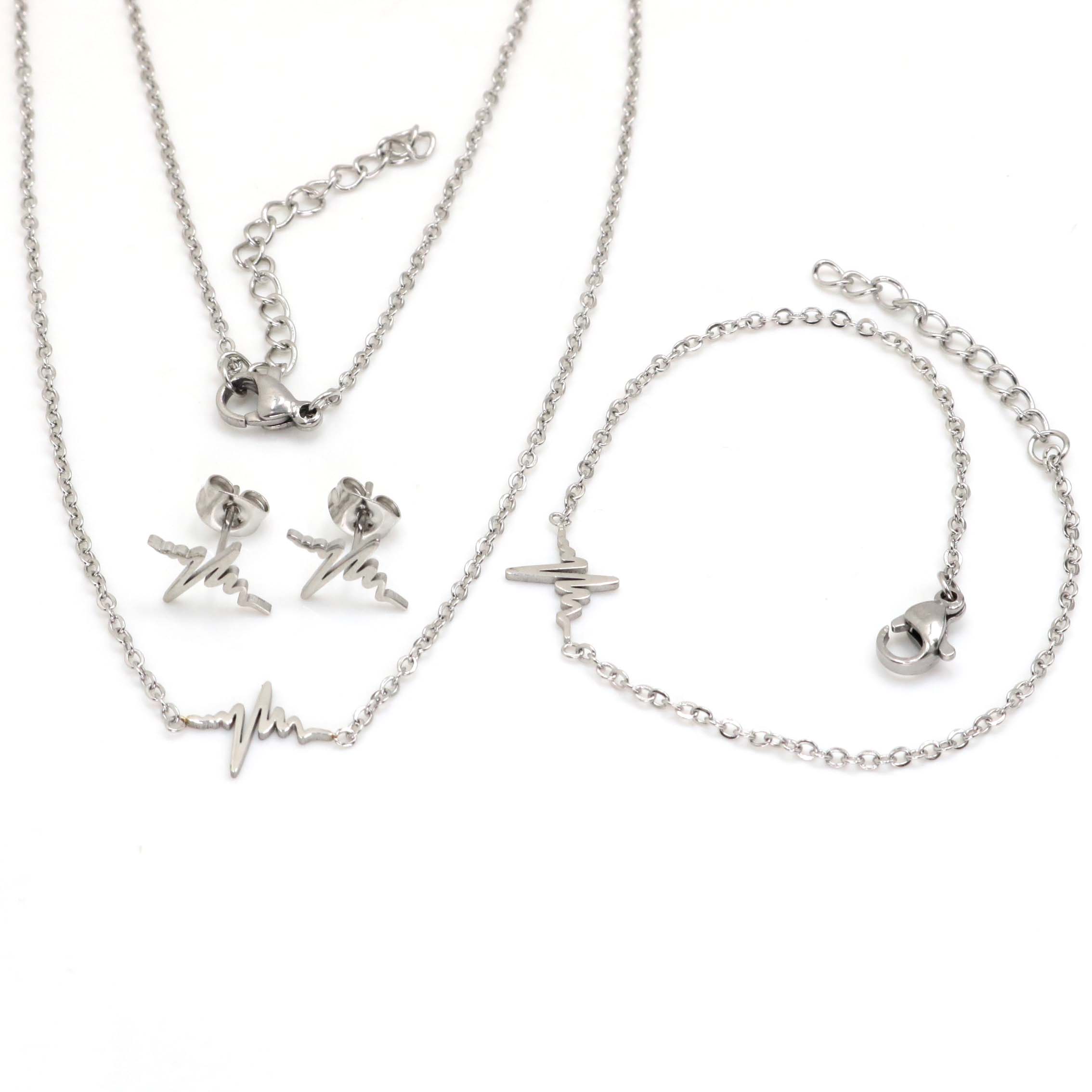 E-shop Linda's Jewelry Sada šperkov Srdcebeat chirurgická oceľ IS025