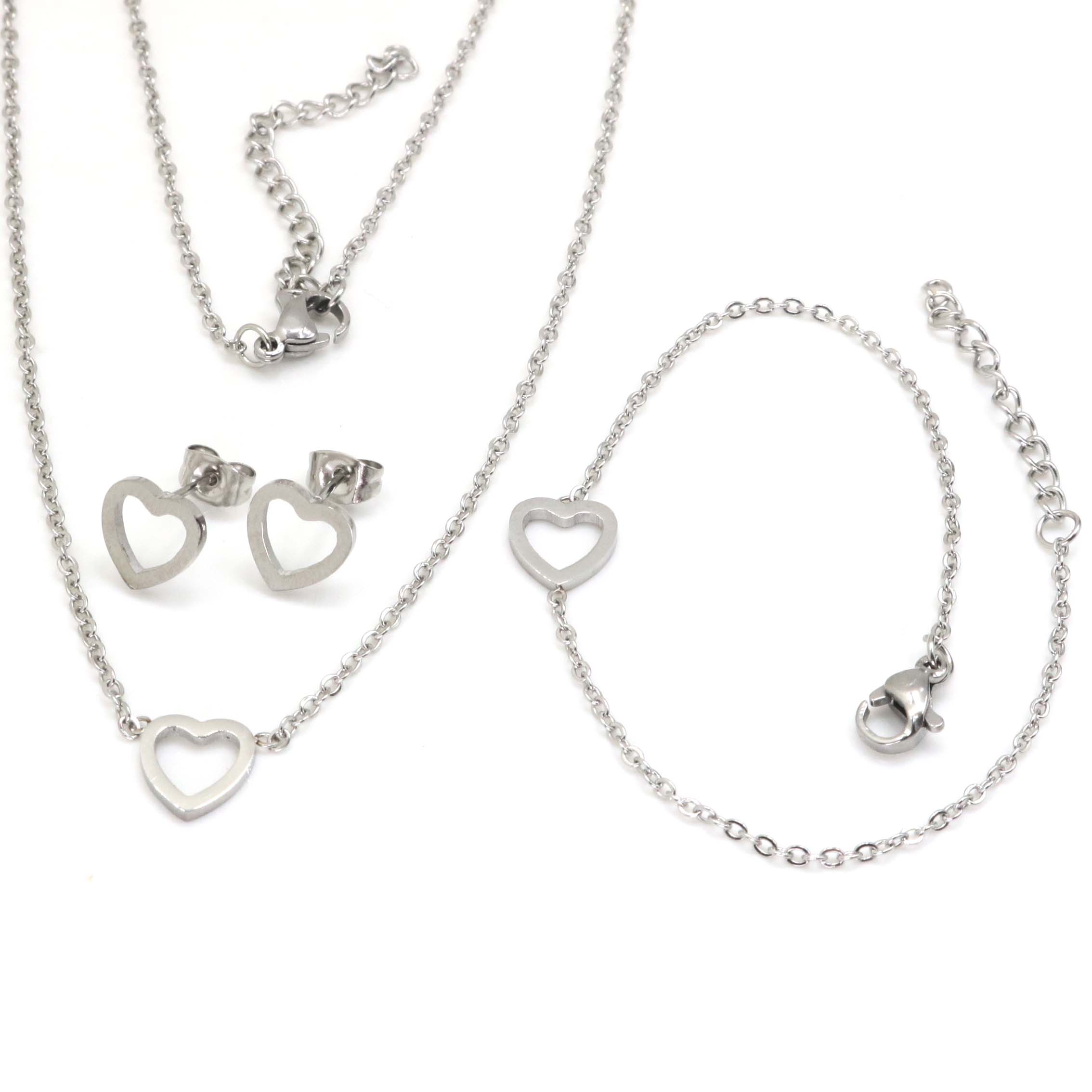 E-shop Linda's Jewelry Sada šperkov Love chirurgická oceľ IS029