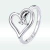 Strieborný prsteň Srdce z lásky 925/1000  +Darčeková krabička zdarma