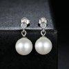 Strieborné náušnice Perla Simple Ag 925/1000  +Darčeková krabička zdarma +Silikónová ochranná zarážka zdarma