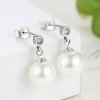 Strieborné náušnice Perla Simple Ag 925/1000  +Darčeková krabička zdarma +Silikónová ochranná zarážka zdarma