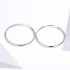 Strieborné náušnice Kruhy Stredná 3 cm Simple Ag 925/1000  +Darčeková krabička zdarma