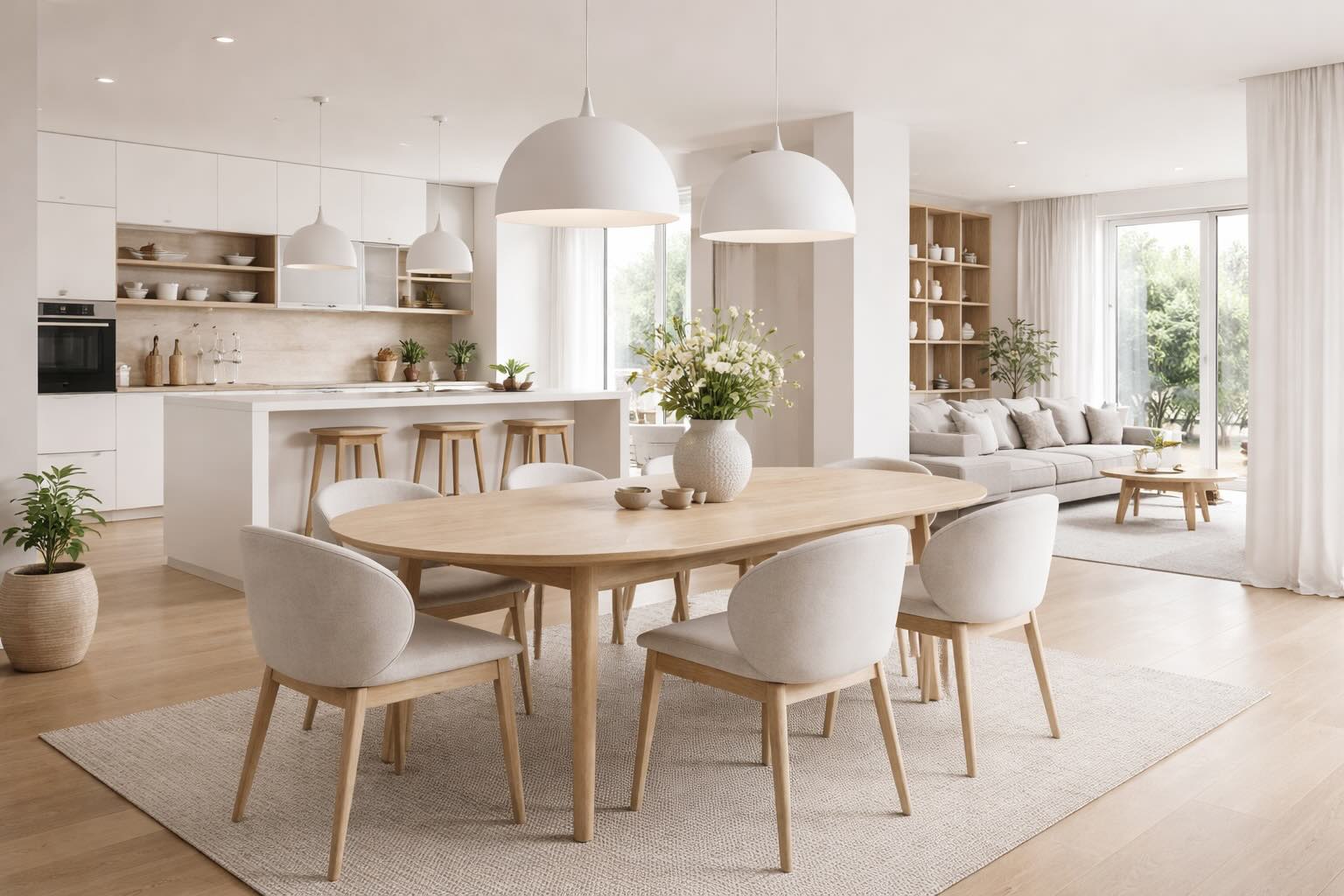 Jak vybrat velikost jídelního stolu podle počtu lidí a velikosti místnosti