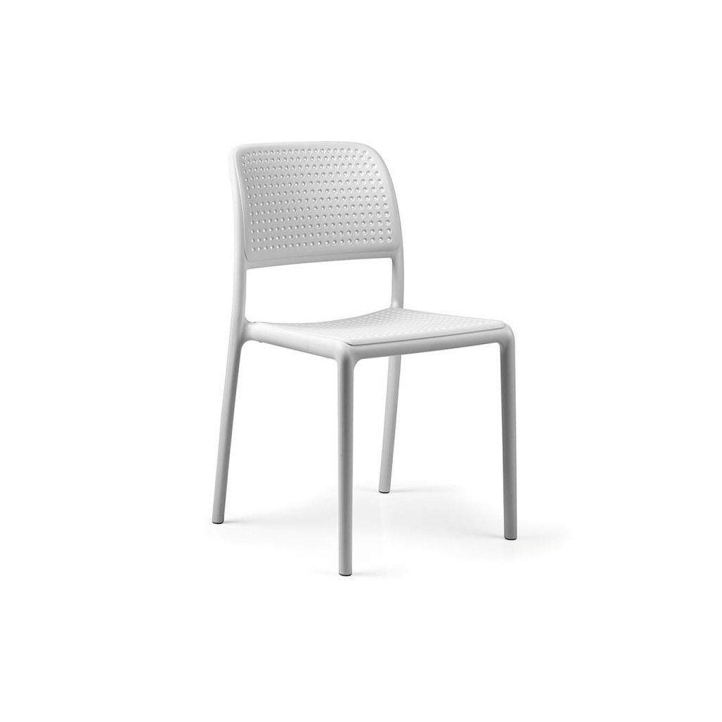 Plastová židle BORA bílá