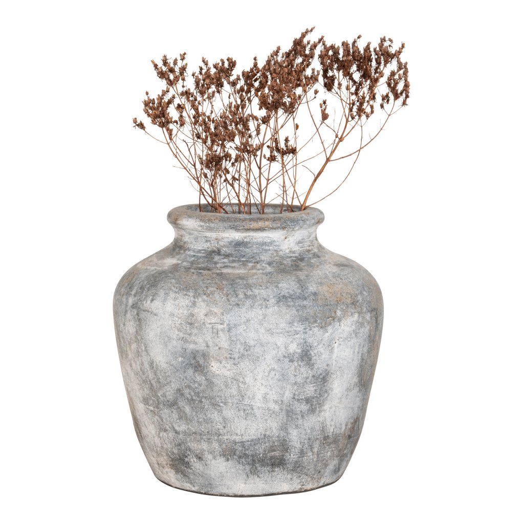 Terakotová váza SANTO šedá