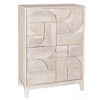 Dřevěný kabinet ARCHITA 123x85 cm