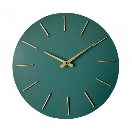 Nástěnné hodiny TIMELINE zelené 40 cm