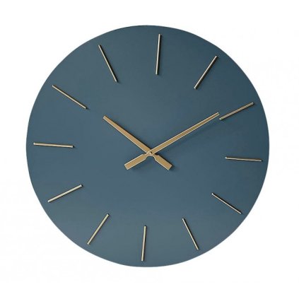 Nástěnné hodiny TIMELINE modré 60 cm