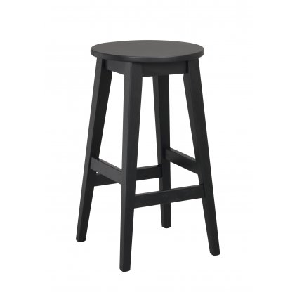 Dřevěná barová stolička AUSTIN černá