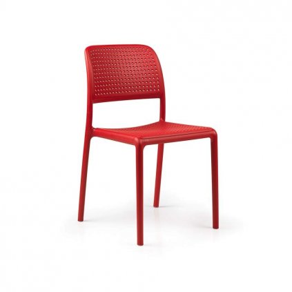 Plastová židle BORA červená