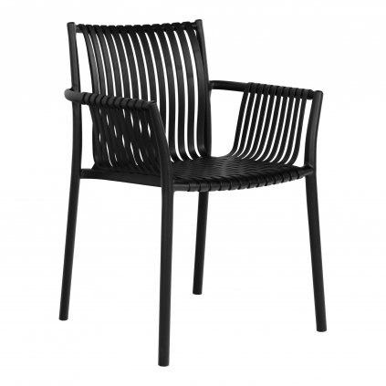Plastová zahradní židle TULSA černá