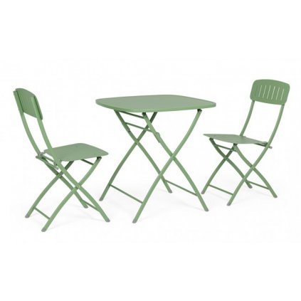 Zahradní set stolku a jídelních židlí YVONNE zelený