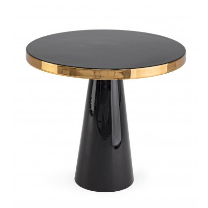 Konferenční stolek NANDIKA tmavý ø51 cm