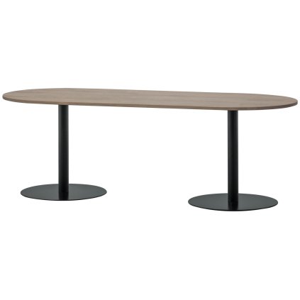 TABLO TABLE OVAL TGL 220x90CM PEBBLE GREY/BLACK [fsc]