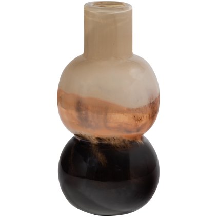 MARJON HANDSHAPED VASE GLASS BROWN