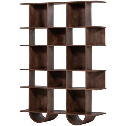 Knihovna SINNE 180x130 cm tmavě hnědá