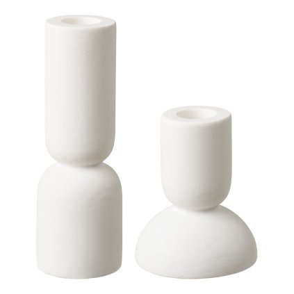 Set dvou svícnů CANDLE HOLDER bílý