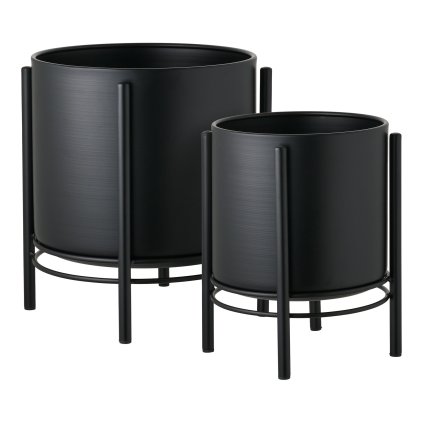 Set dvou květináčů FLOWERPOT černý