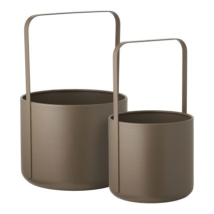 Set dvou květináčů FLOWERPOT hnědý