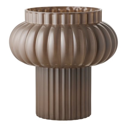 Ručně foukaná váza VASE hnědá