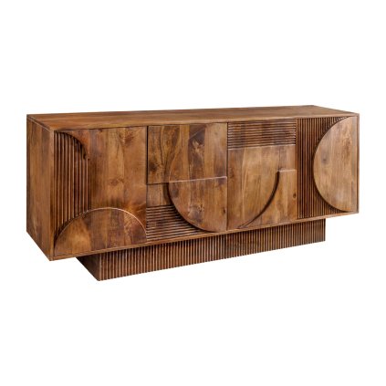 Mangová komoda ART DECO tmavě hnědá 170 cm