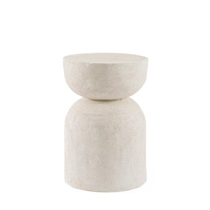 Odkládací stolek ALBIN bílý ø31 cm