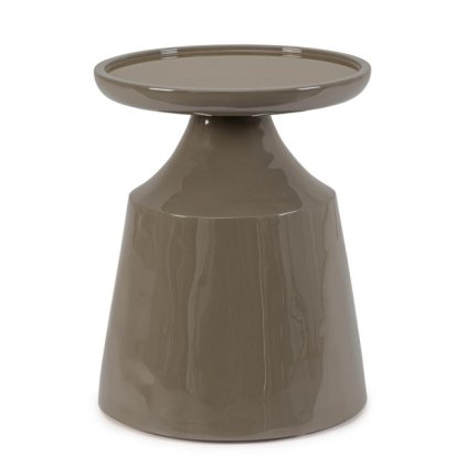 Odkládací stolek OTILIA hnědá ø40 cm