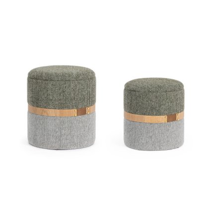 Set 2 úložných taburetů TANYA