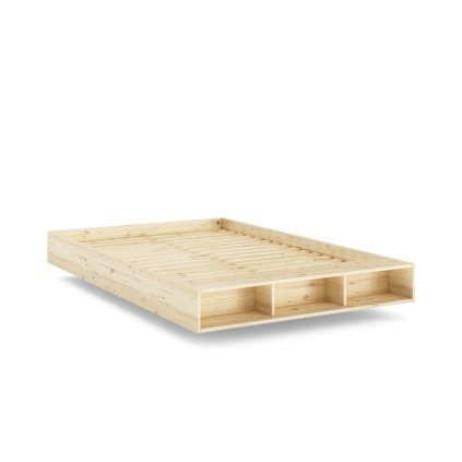 Dřevěná postel MERGE přírodní 140x200 cm