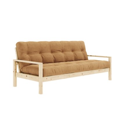 Třímístná rozkládací pohovka KNOB hnědá 205 cm