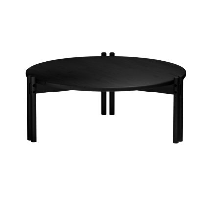 Kulatý konferenční stolek STICKS černý ø80 cm