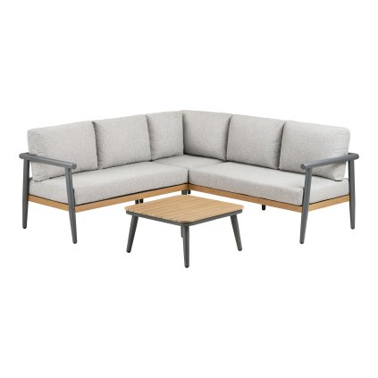 Zahradní set rohové pohovky a stolku COMILLAS šedý