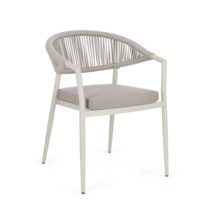 Zahradní jídelní židle MILLOR světle šedá