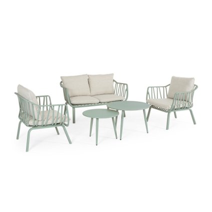 Zahradní set pohovky, křesel a stolků NIXIE zelený