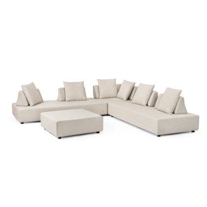 Venkovní set pohovek PIPER krémový