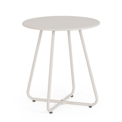 Kulatý konferenční stolek JABLE krémový ø45 cm