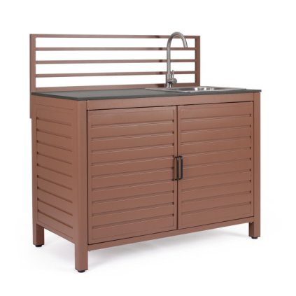 Modul zahradní kuchyňské linky s dřezem ARIA terakota 120x62 cm