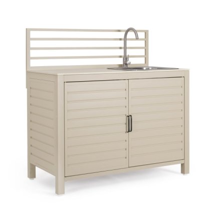 Modul zahradní kuchyňské linky s dřezem ARIA béžová 120x62 cm