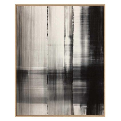 Obraz v rámu 100x80 cm černo-šedý