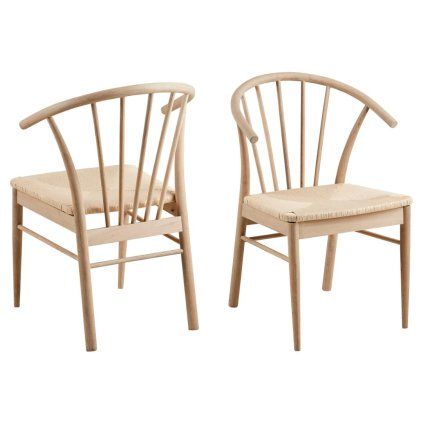 Set 2 světlých židlí CASSANDRA