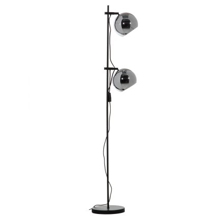 ball double floor matt black chrome