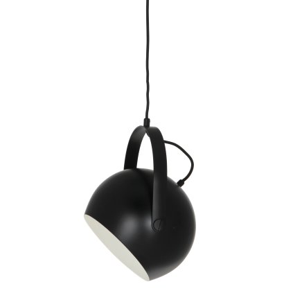 Ball Pendant with handle 18 cm black turned 1354