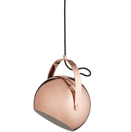 Ball Pendant with Handle 25 cm Copper glossy turned 1504
