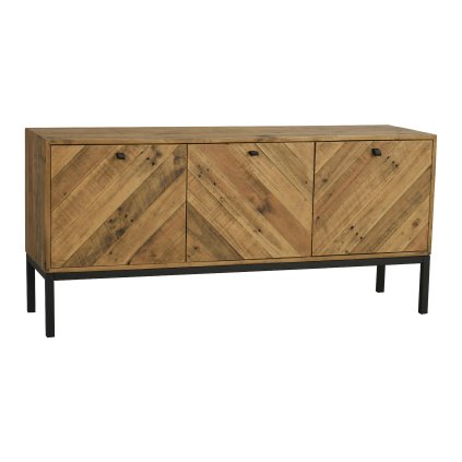 119055 b, Zanzibar sideboard, mellanbrun svart R