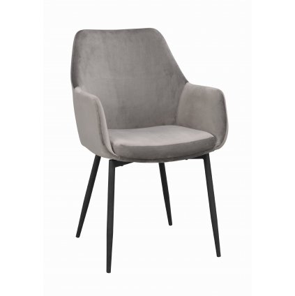 110456 b, Reily stol, grå sammet svart R